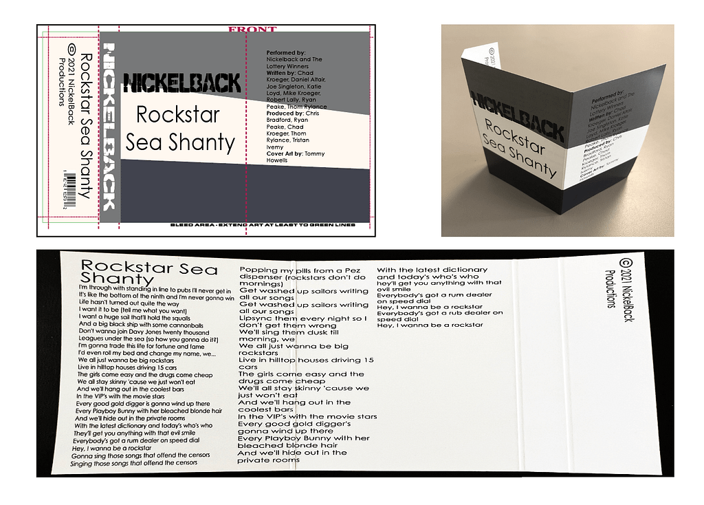 NickelBack cassette liner collage